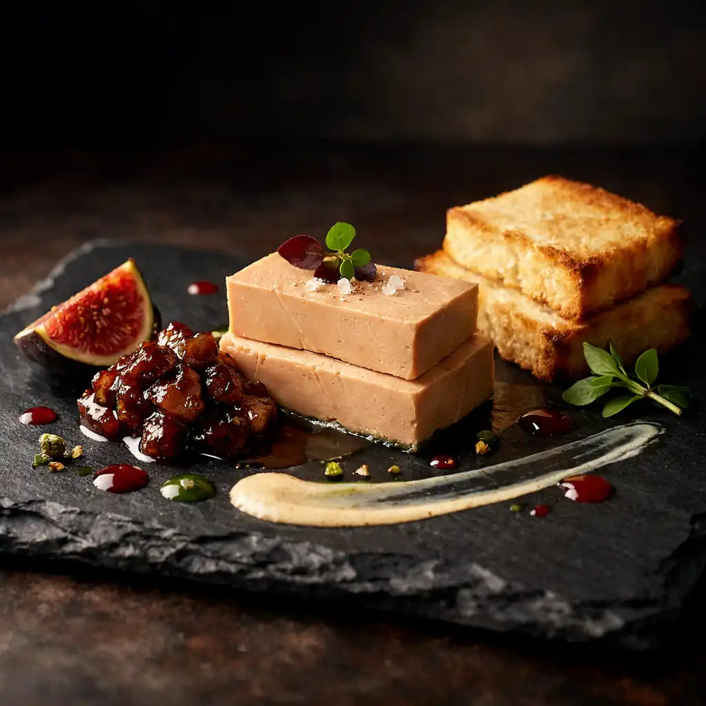 Foie gras avec chutney de figues et pain brioché de Maison Brind Ille