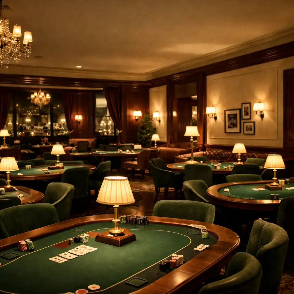 Ambiance feutrée du restaurant lounge de poker Maison Brind Ille à Paris